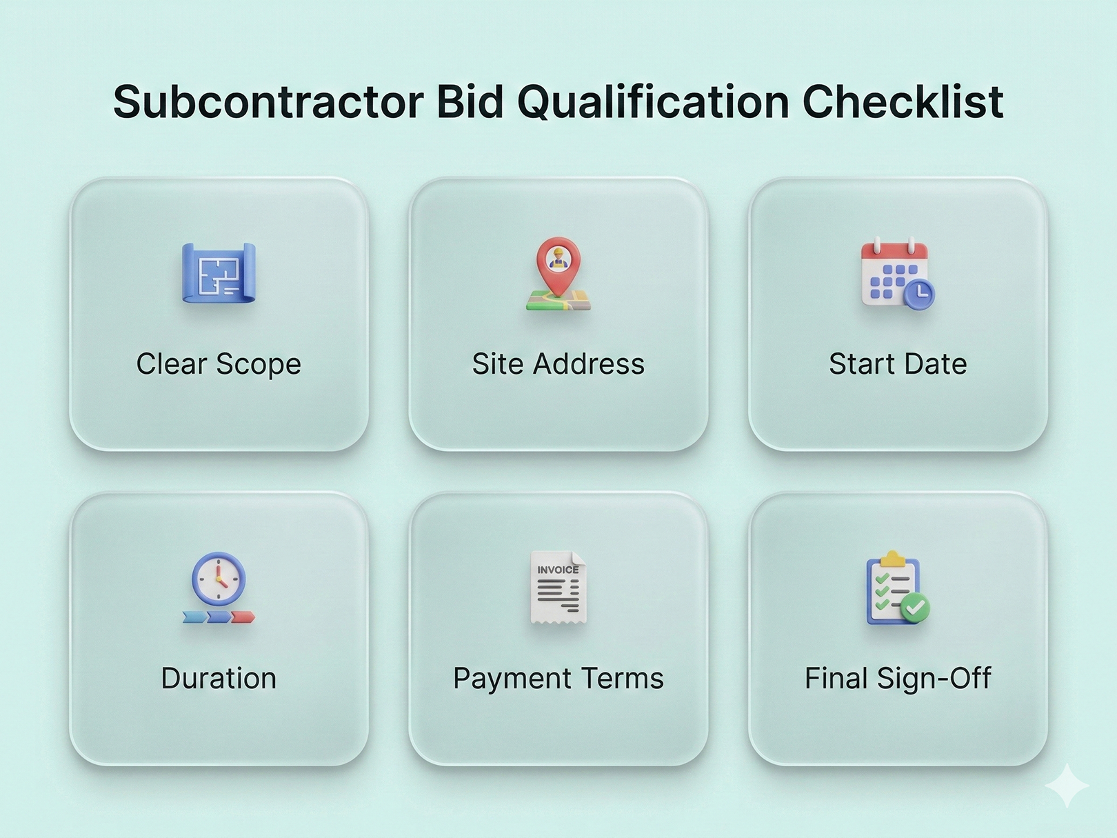 Standardize closeout with checklists